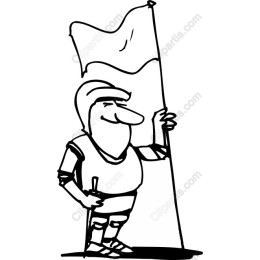 Cheerful Referee with Flag