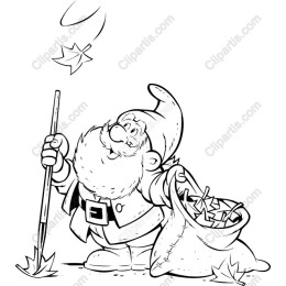Charming Gnome Gathering Leaves