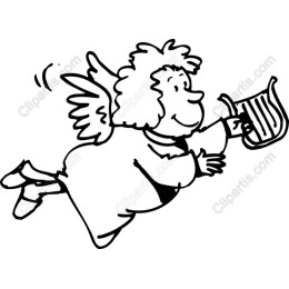 Whimsical Angel with Harp