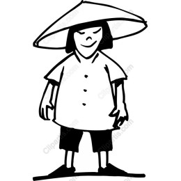 Cultural Conical Hat Character