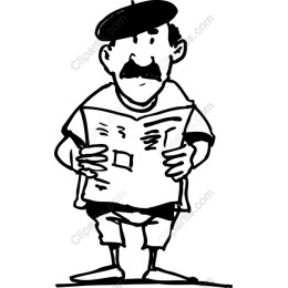Charming Newspaper Reader