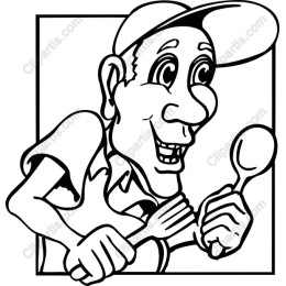 Cheerful Dining Character