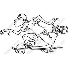 Energetic Skateboarder