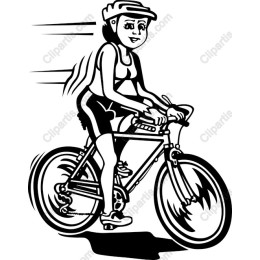 Energetic Female Cyclist