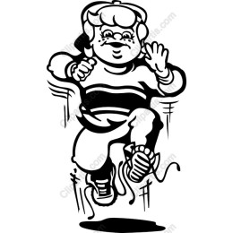 Cheerful Running Boy
