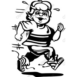 Cheerful Running Character