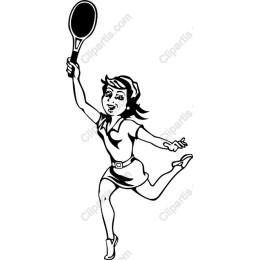 Dynamic Female Tennis Player