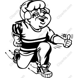 Cheerful Jogging Character