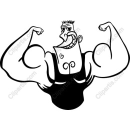 Muscular Cartoon Character