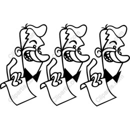 Cheerful Character with Scroll