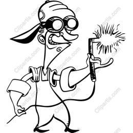 Whimsical Welder Cartoon