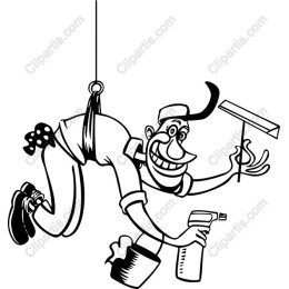 Cheerful Window Cleaner