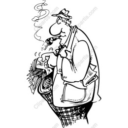 Whimsical Smoking Gentleman