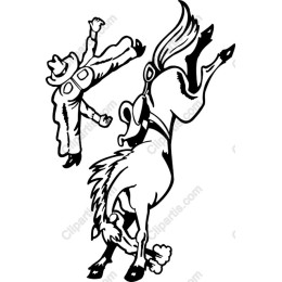 Bucking Bronco and Cowboy