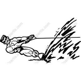 Energetic Water Skier