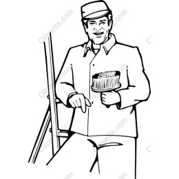 Cheerful Man with Cake