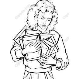 Sentimental Woman with Picture Frames