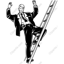 Businessman on a Ladder