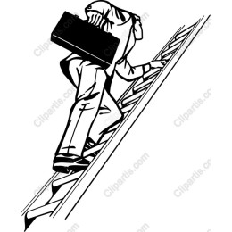 Businessman Climbing Ladder