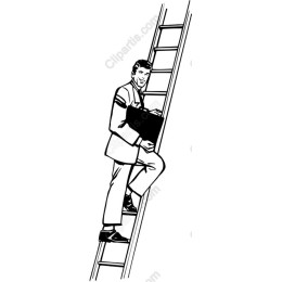 Businessman Climbing Ladder