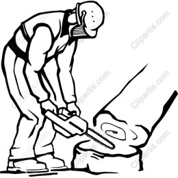 Lumberjack in Action - Chainsaw