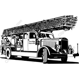 Vintage Fire Truck - Heroic for Creative Projects