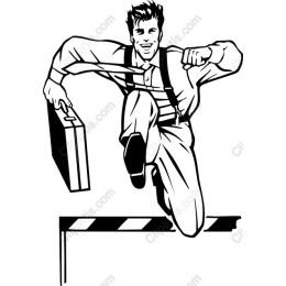 Leaping Businessman