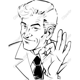 Confident Businessman OK Gesture