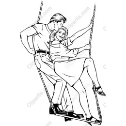 Romantic Swinging Couple