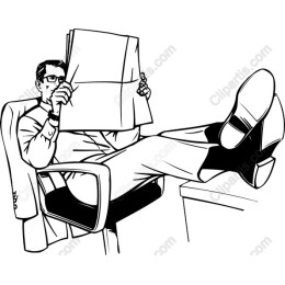 Professional Man Reading Newspaper