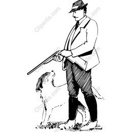 Vintage Hunter and Dog