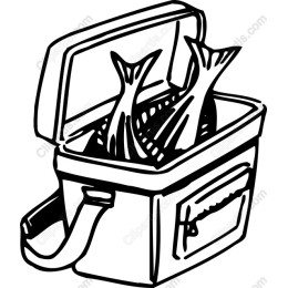 Fishing Cooler with Fish