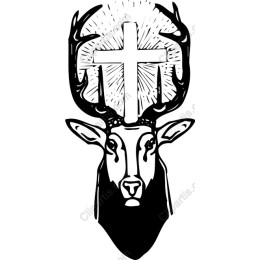 Majestic Deer with Cross