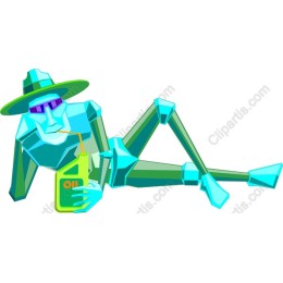 Retro Geometric Lounge Character
