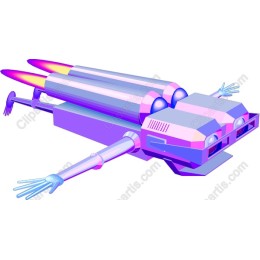 Vibrant Futuristic Rocket Ship