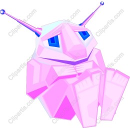 Cute Pink Geometric Alien