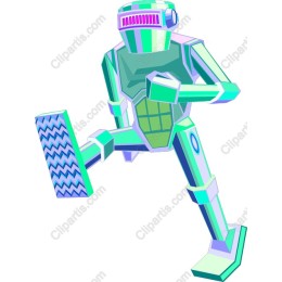 Futuristic Robot in Motion