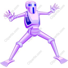 Futuristic Purple Robot