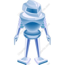 Futuristic Blue Robot