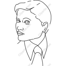 Elegant Line Art of a Poised Individual
