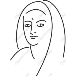Elegant Minimalist Woman's Face