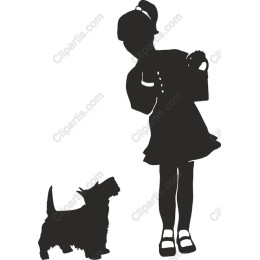 Charming Girl and Dog