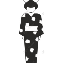 Traditional Japanese Woman in Kimono
