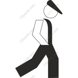 Minimalist Walking Figure Icon