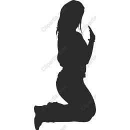 Elegant Woman Kneeling