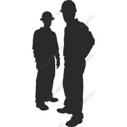 Silhouette of Construction Workers