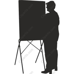 Creative of Person with Easel