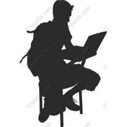 Seated Laptop User