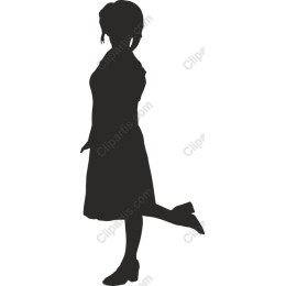 Silhouette of a Young Woman