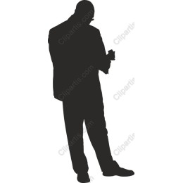 Silhouette of a Man in a Suit